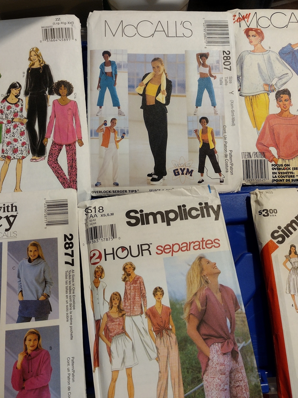 6 Simplicity Butterick Patterns Women's Xs-xl Uncut McCall's Tops Lounge Wear